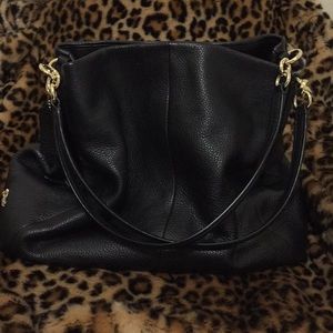 Coach Pebble Leather slouchy silhouette 3 sections